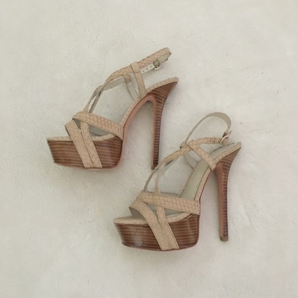 Alice + Olivia Shoes - Alice + Olivia Cream Platform Heels